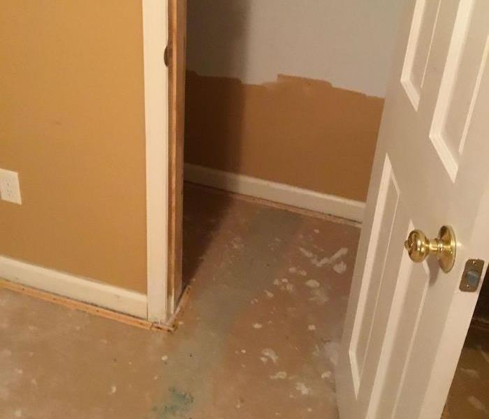 Room with substrate exposed