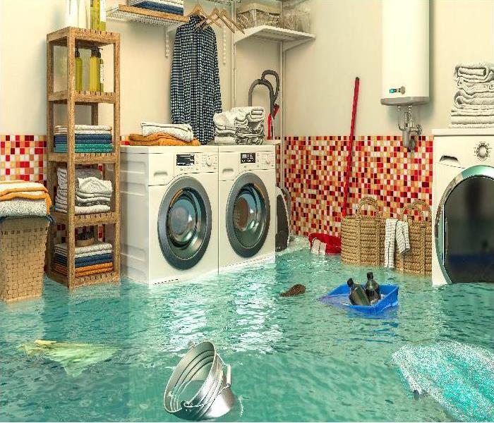 flooded laundry room